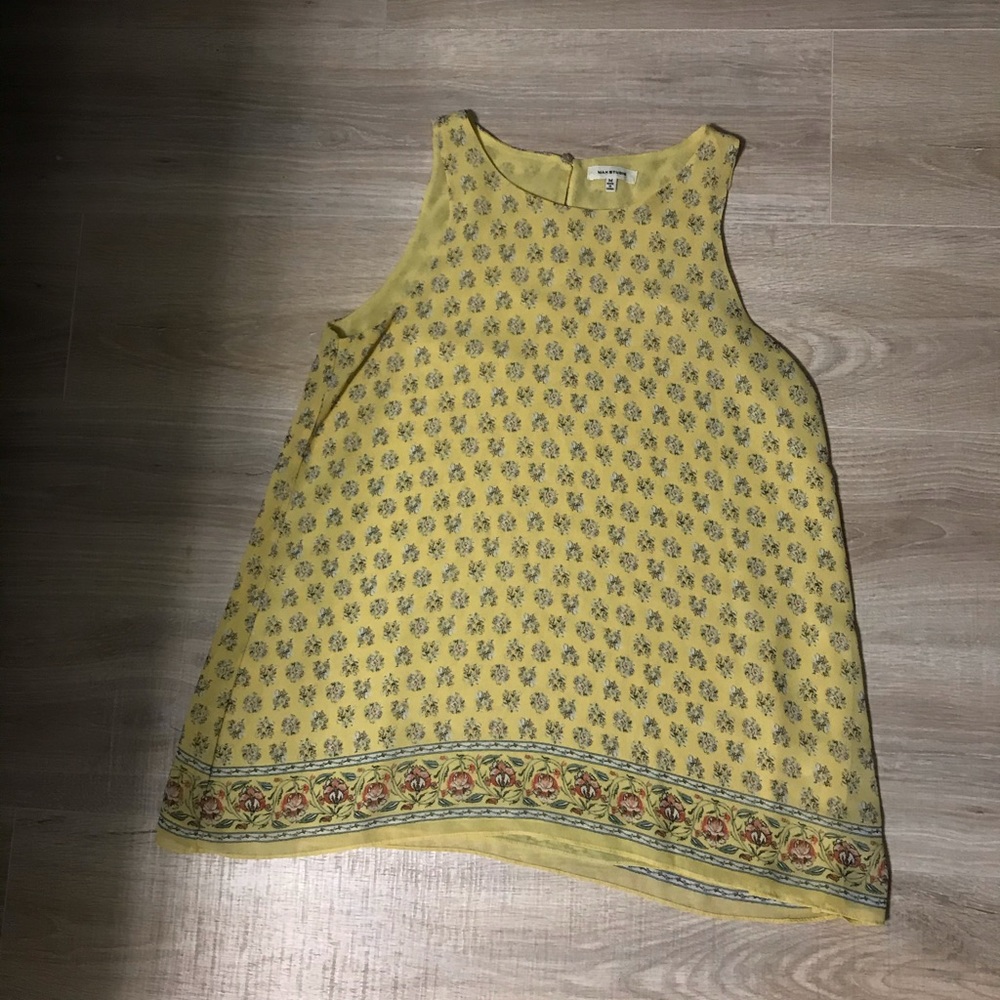 Yellow Floral Tank Top